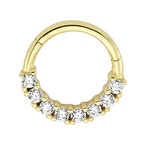 Classic Diamond-Set Hoop Piercing