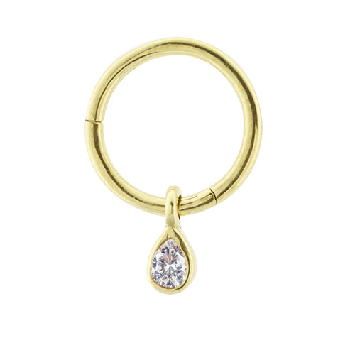 Radiant Teardrop Charm Piercing