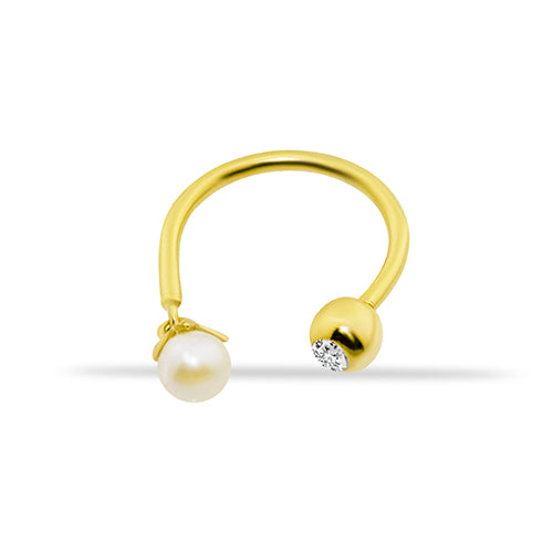 Lustra Pearl Charm Hoop