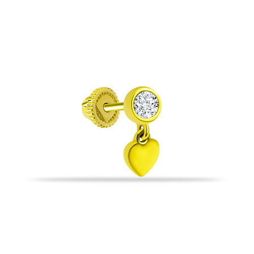 Golden Heart Glow Piercing