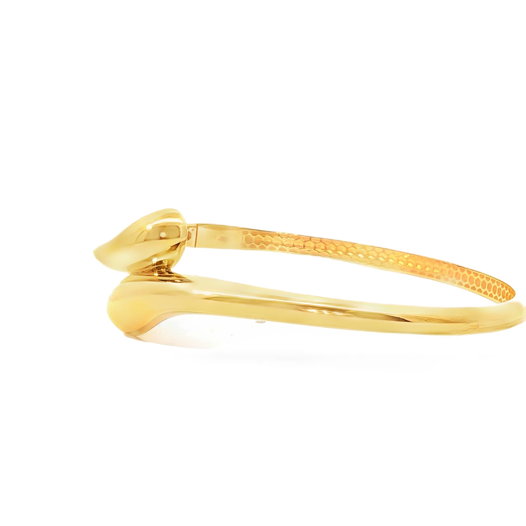 Sculptural Yellow Gold Bangle