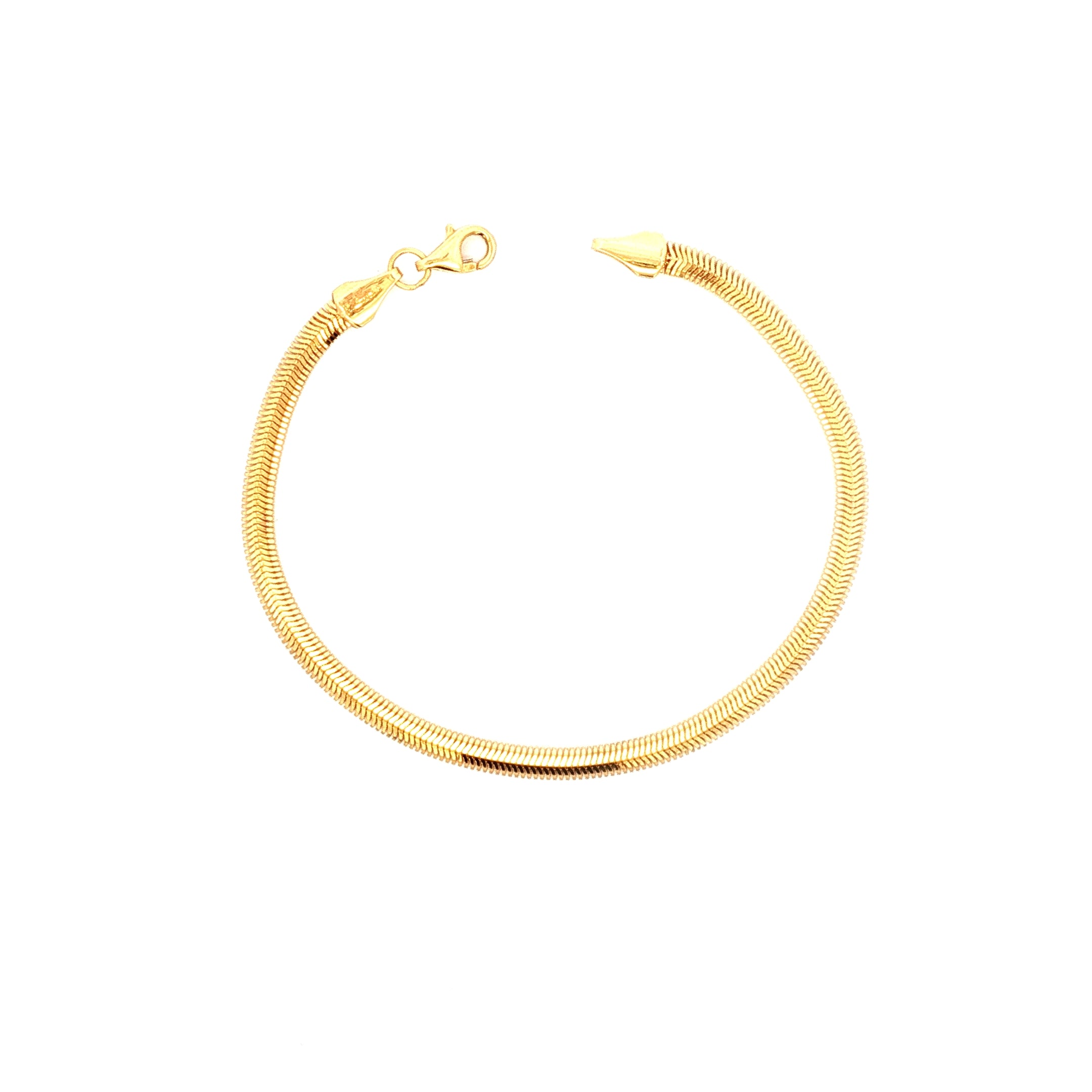 22K Gold Snake Chain Bracelet