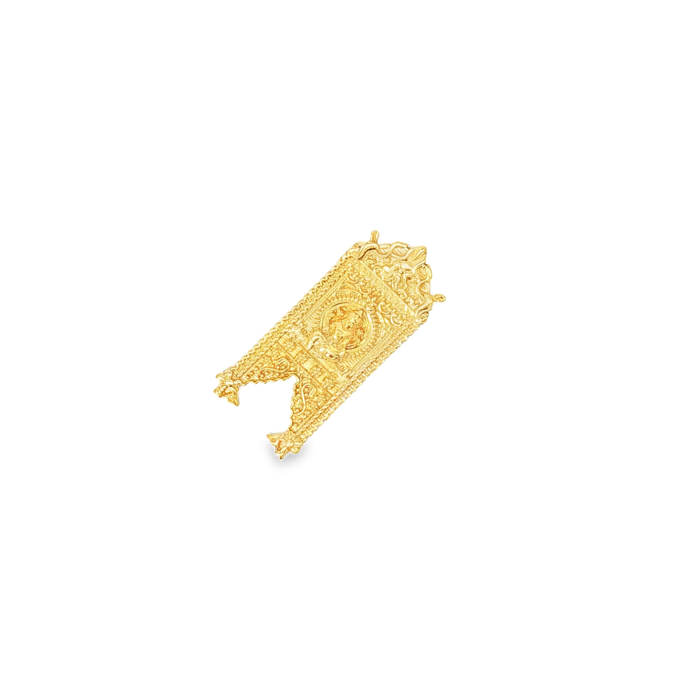 Yellow Gold Ornate Figure Pendant