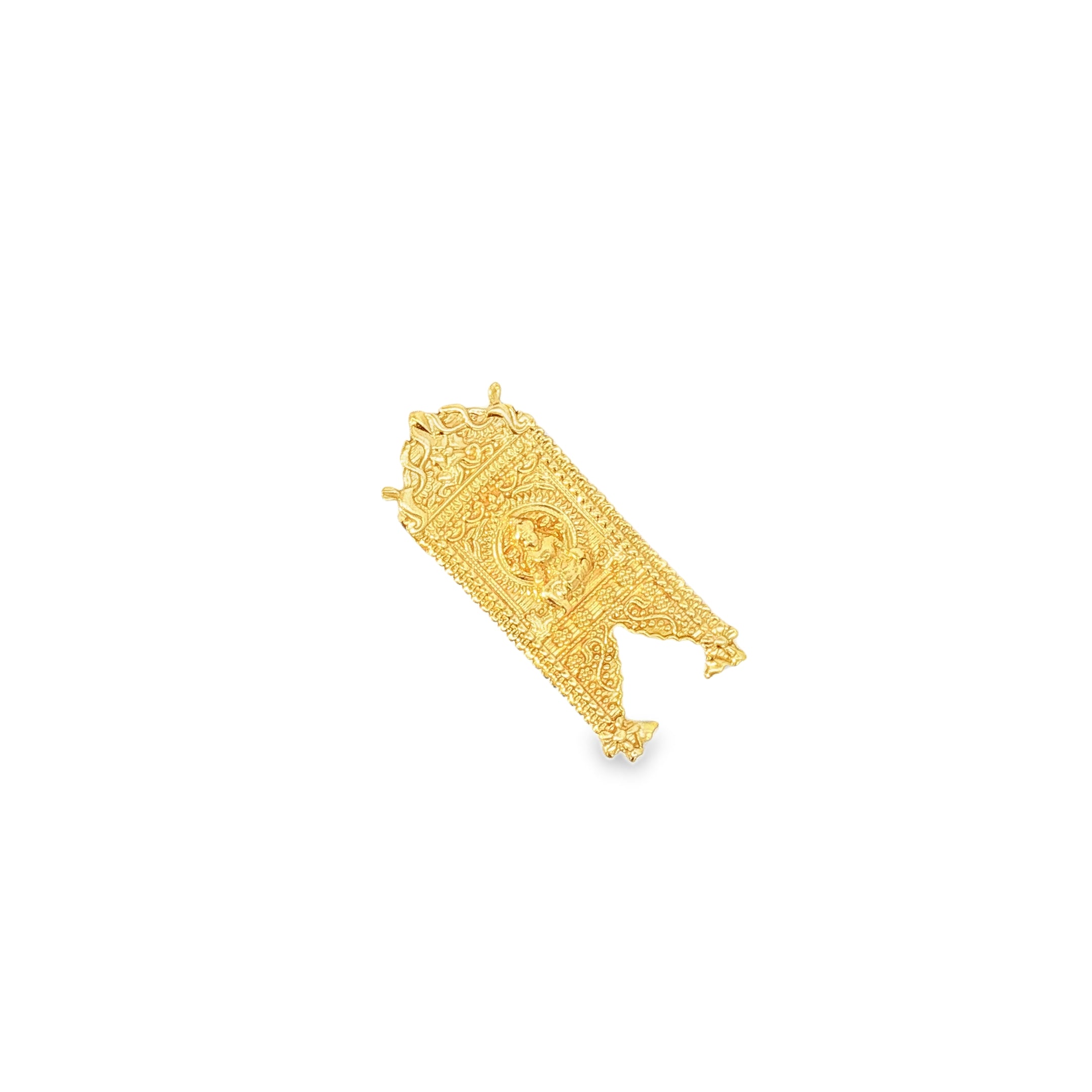 Yellow Gold Ornate Figure Pendant